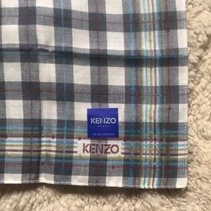 Kenzo New unisex plaid handkerchief